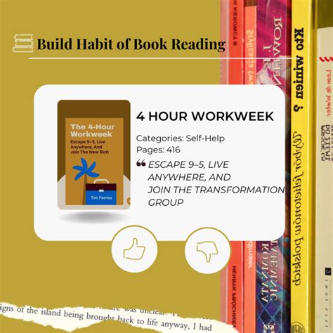 The 4-Hour Workweek - Build Book Reading Habit