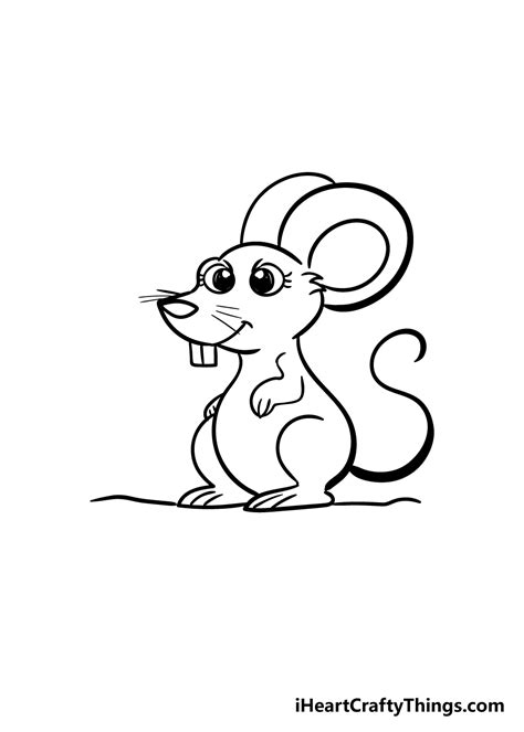 Mouse Drawing - How To Draw A Mouse Step By Step