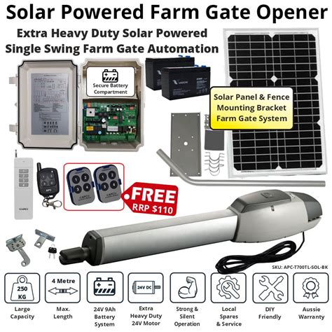 Automatic Farm Gate Solar Kits, Solar Powered Electric Gate Opener ...