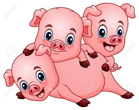 Clip Art Baby Porquinho Three Little Pigs Character Cut Outs Free ...