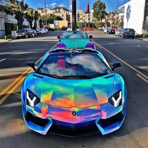 Neon Lambo Rainbow Fire Lamborghini Wallpaper