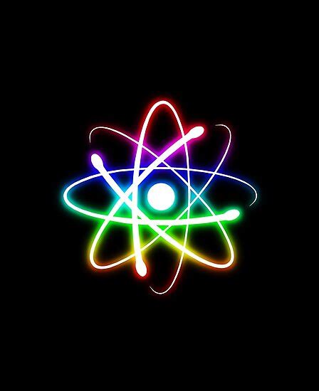 "Colorful Glowing Atomic Symbol " Photographic Prints by houk | Redbubble