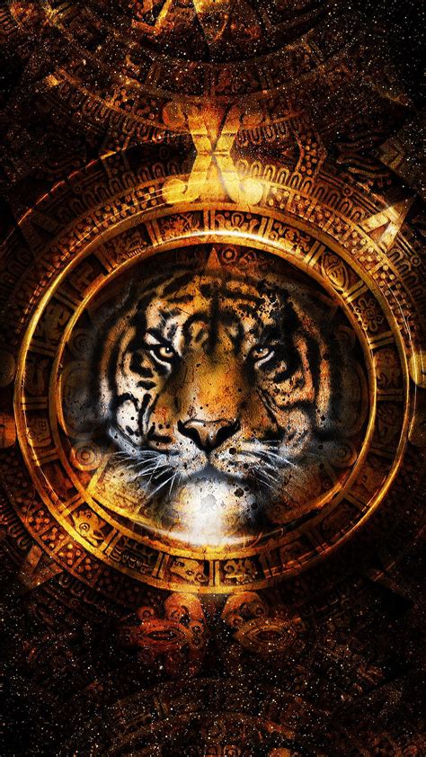 Golden Tiger, animal, gold, HD phone wallpaper | Peakpx