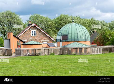 Tycho Brahe observatory on the island Ven in Sweden as seen outdoor ...