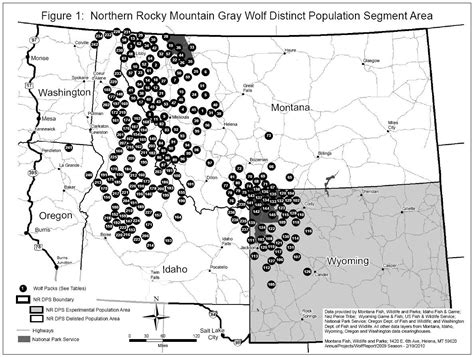 Updated Wolf Pack Locations Map For Northern Rocky Mountains