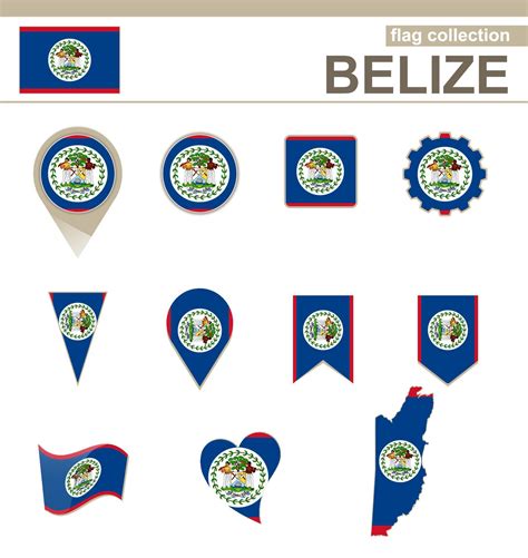 Belize Flag Collection 5729378 Vector Art at Vecteezy