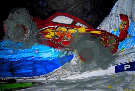 How To Draw Lightning Mcqueen Crash at How To Draw