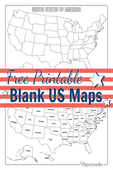 Large USA Map, Home School Map of the USA, Easy to Read Map of the USA ...