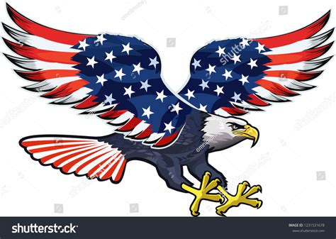 American Eagle Usa Flags Stock Vector (Royalty Free) 1231531678 ...