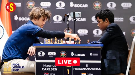 Praggnanandhaa vs Carlsen Highlights, Chess World Cup Final 2023 Tie ...