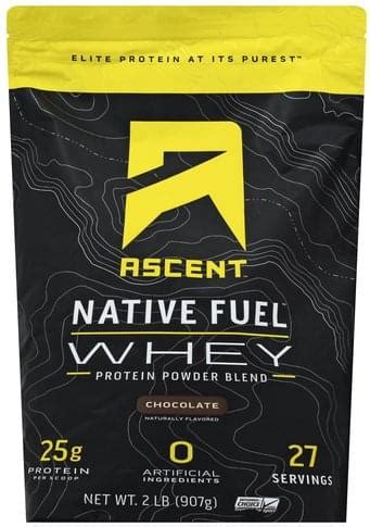 Ascent Whey, Chocolate Protein Powder Blend - 2 lb, Nutrition ...