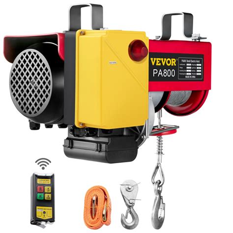 VEVOR Electric Hoist 1800LBS With Wireless Remote Control & Single ...