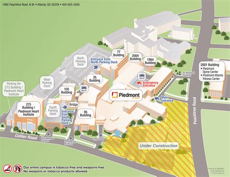 Piedmont College Campus Map - bmp-leg