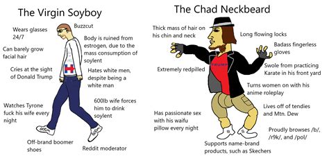 The Virgin Soyboy vs. The Chad Neckbeard : r/virginvschad