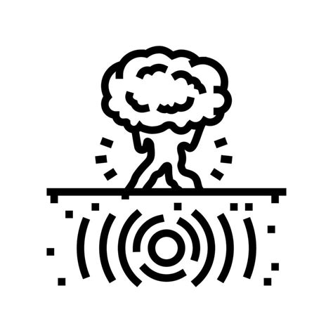 explosion earthquake disaster line icon vector illustration 22789939 ...