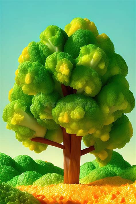 3d Concept Art Illustration of Tree, Ai Generated Art Illustration ...