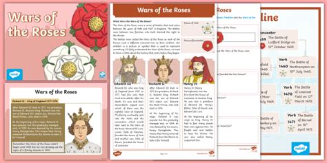 An Overview of the Wars of the Roses Activity Pack