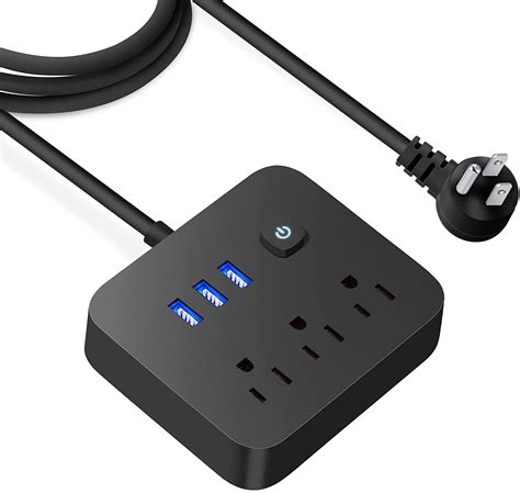 Buy Power Strip Surge Protector USB Ports, 3 Outlets Ports Desktop ...