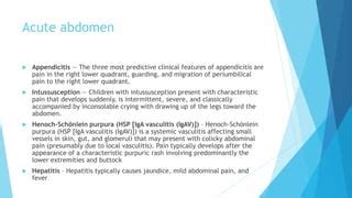 Abdominal pain in pediatrics | PPT