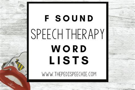 Initial F and Final F Words for Speech Therapy - The Pedi Speechie