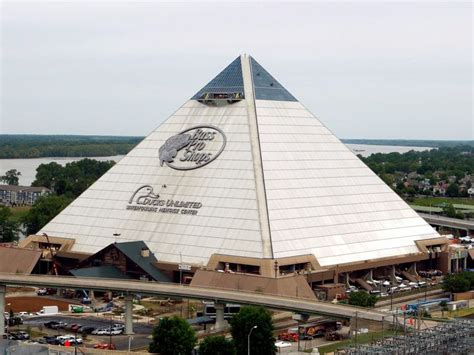 One of the largest pyramids in the world is a Bass Pro Shops that was ...