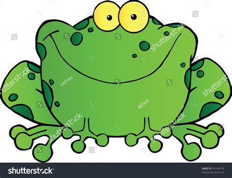 Fat Frog Cartoon Mascot Charactervector Illustration 스톡 벡터(로열티 프리 ...