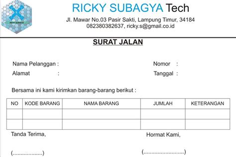 Contoh Surat Jalan Pengiriman Barang yang Benar dan Cara Membuatnya ...