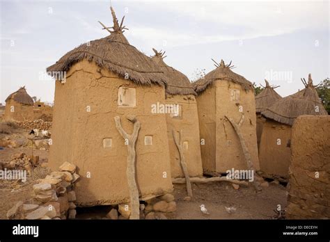 Granaries, Clay architecture. Village of Songo, Dogon Country, Mali ...