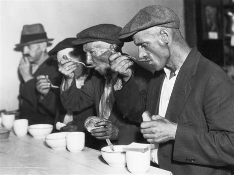 Men Eating Soup During Great Depression | HistoryNet