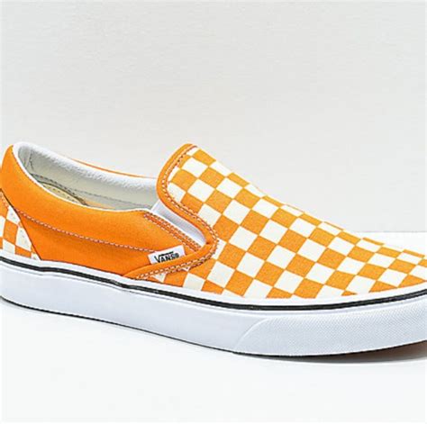 Vans Shoes | Vans | Color: Orange | Size: 7 | Vans slip on shoes ...