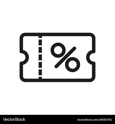 Discount coupon icon simple Royalty Free Vector Image