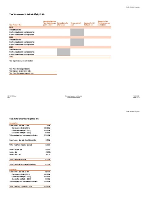 Template Tax Provision Calculation 2021 | PDF | Taxes | Tax Rate