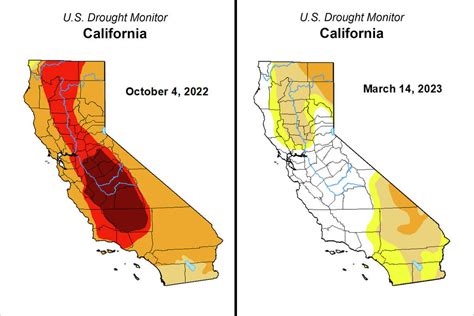 Map shows drought conditions improving in California