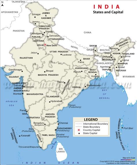 Draw A Political Map Of India And Label All States And Union ...