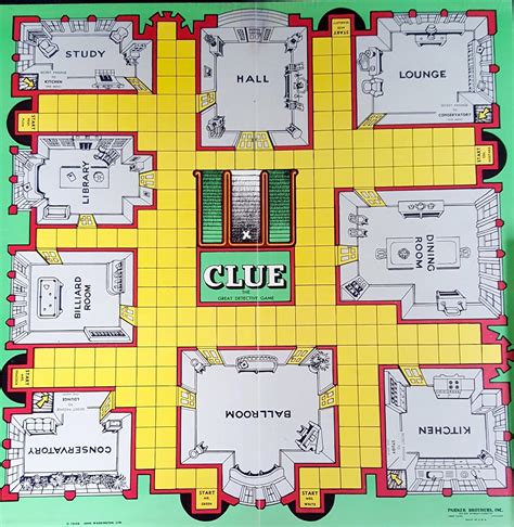 Printable Clue Board Game