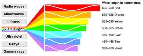 Visible Light Spectrum Wavelength Chart