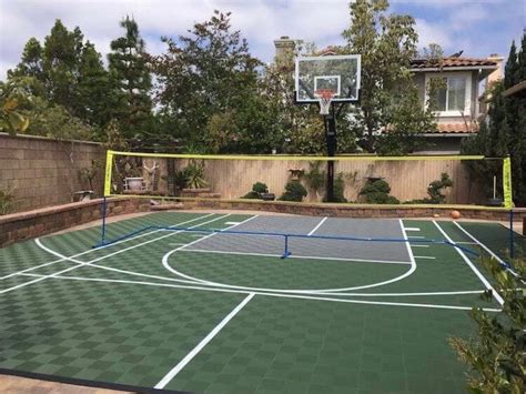 Backyard Basketball Court Flooring - ModuTile - Outdoor Sport Tiles