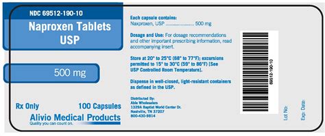 Naproxen (Alivio Medical Products, LLC): FDA Package Insert