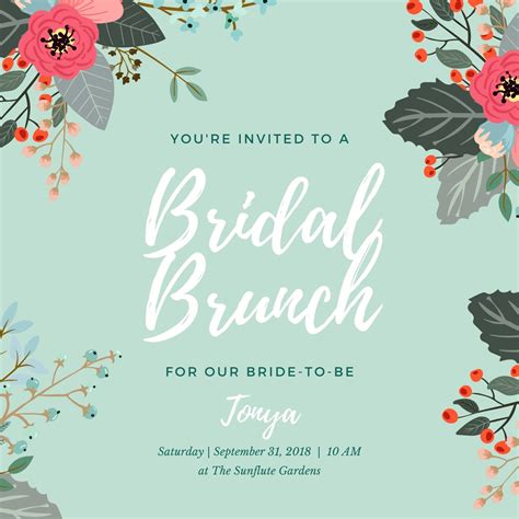 Design Your Own Bridal Shower Invitations - Canva