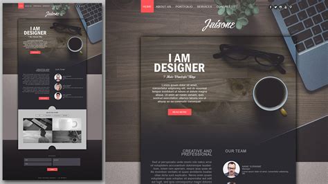 Make a Stylish Portfolio Website Design With Grain Texture In Photoshop