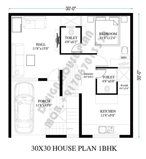 30 30 house plan east facing with vastu | 2 bedroom house design