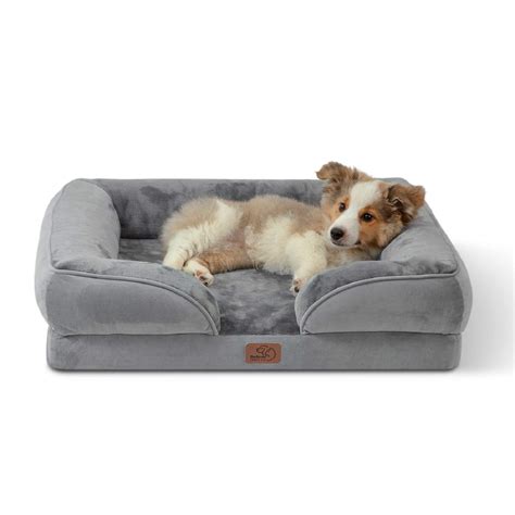 Bedsure Orthopedic Dog Bed, Bolster Dog Beds for Medium/Large/Extra ...