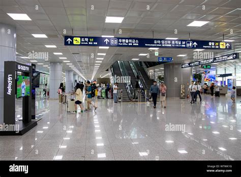 Busan, Korea - June 22, 2019 : Interior of Gimhae International Airport ...