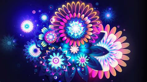 Neon Flower Backgrounds