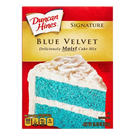 Duncan Hines Signature Layer Cake Mix Blue Velvet 15.25 oz - Walmart ...