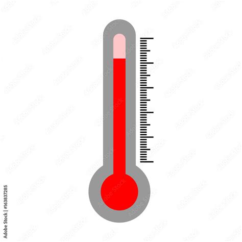 Hot Weather, Thermometer Showing High Temperature Isolated Stock ...