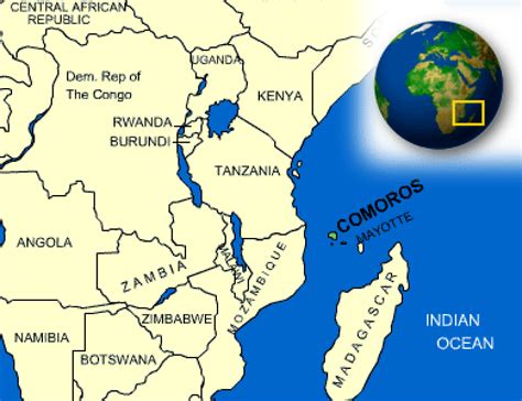 Map of Comoros. | - CountryReports