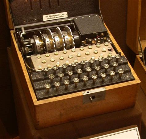 Enigma machine, via Wikipedia. I just love old gadgets; there's ...