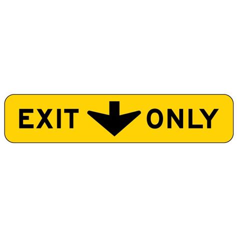 Exit only road sign Royalty Free Stock SVG Vector and Clip Art