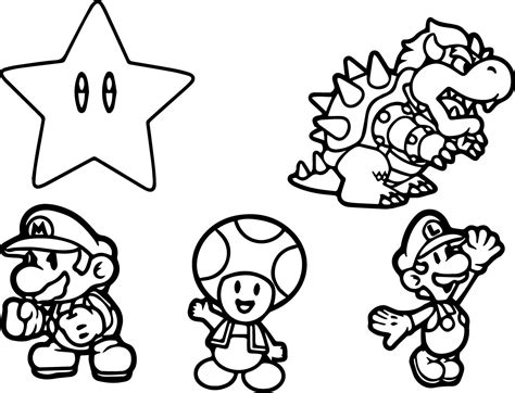 all mario characters coloring pages - Clip Art Library